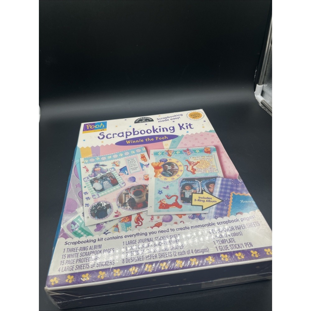 NEW Vintage Winnie The Pooh Scrapbooking Kit Sealed Hallmark Expressions Album